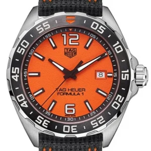 MONACO-TAG-Heuer-Formula-1-WAZ101A.FC8305_000 Tag Heuer Formula 1 Quartz Orange Dial Black Nylon Strap Watch for Men - WAZ101A.FC8305