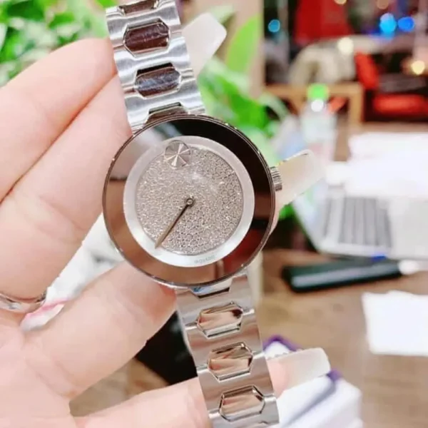 Movado-3600567-2 Movado Bold Silver Dial Silver Steel Strap Watch For Women - 3600567