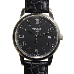 T0334101605301 Tissot Classic Dream Black Dial Black Leather Strap Watch for Men - T033.410.16.053.01