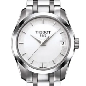 T035.210.11.011.00 Tissot T Trend Couturier White Dial Silver Steel Strap Watch For Women - T035.210.11.011.00