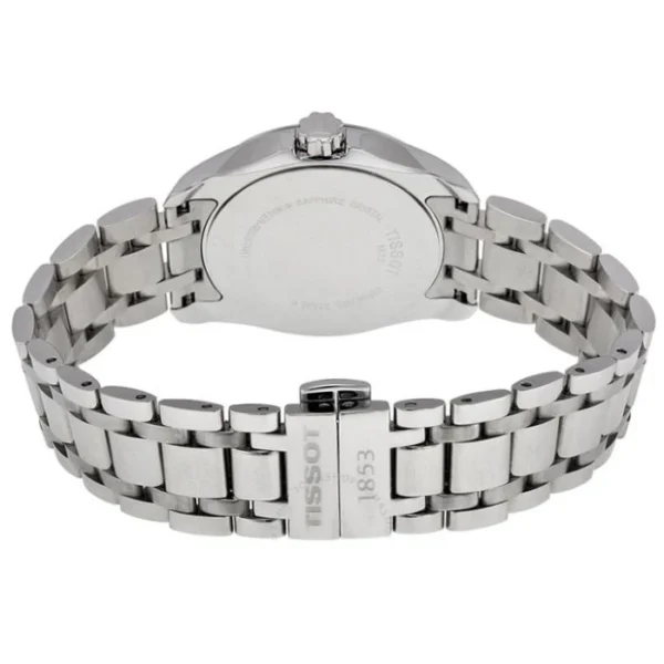 T035.210.11.011.002 Tissot T Trend Couturier White Dial Silver Steel Strap Watch For Women - T035.210.11.011.00