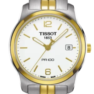 T049.410.22.017.00 Tissot T Classic PR100 White Dial Two Tone Steel Strap Watch For Women - T049.210.22.032.00