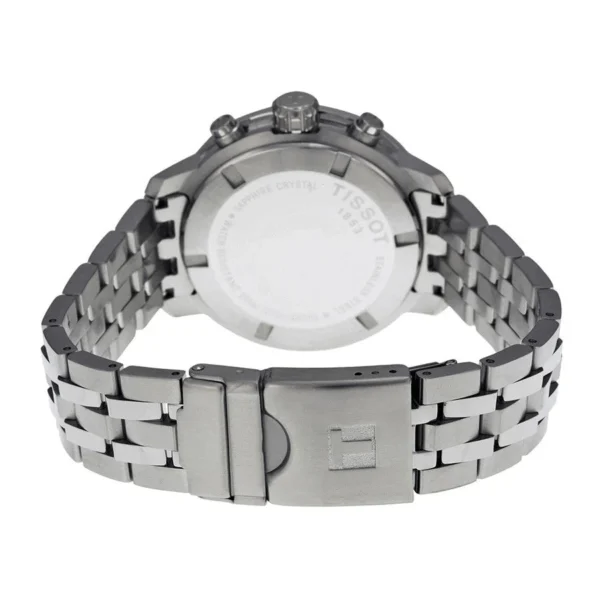 T055.417.11.057.00c Tissot PRC 200 Chronograph Black Dial Silver Steel Strap Watch For Men - T055.417.11.057.00