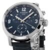 Tissot PRC 200 Chronograph Blue Dial Blue Leather Strap Watch For Men - T055.417.16.047.00