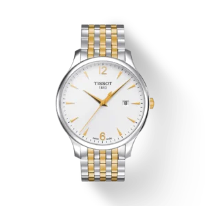 T063.610.22.037.00_R_1 Tissot T Classic Tradition White Dial Two Tone Mesh Bracelet Watch For Men - T063.610.22.037.00