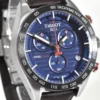 T1004171604100_3 Tissot PRS 516 Chronograph Blue Dial Brown Leather Strap Watch For Men - T100.417.16.041.00
