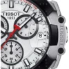 T115.417.27.011.00---1 Tissot T Race Chronograph White Dial Black Silicone Strap Watch For Men - T115.417.27.011.00
