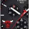 Tissot T Sport Chrono XL NBA Teams Special Chicago Bulls Edition Black Dial Black Leather Strap Watch for Men - T116.617.36.051.00