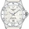 Tissot Seastar 1000 Mother of Pearl White Dial White Rubber Strap Watch for Women - T120.210.17.116.00