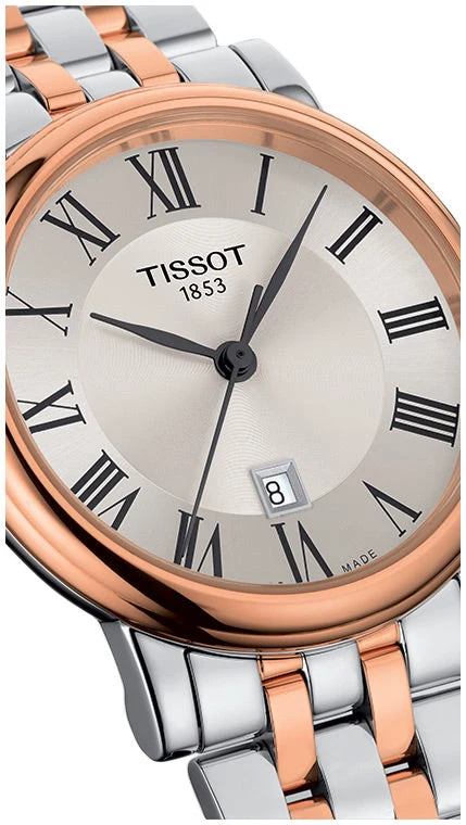T122.210.22.033.01---4 Tissot Carson Premium Lady Silver Dial Two Tone Steel Strap Watch For Women - T122.210.22.033.01