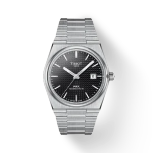 T137.407.11.051.00_R Tissot PRX Powermatic 80 Black Dial Silver Steel Strap Watch For Men - T137.407.11.051.00