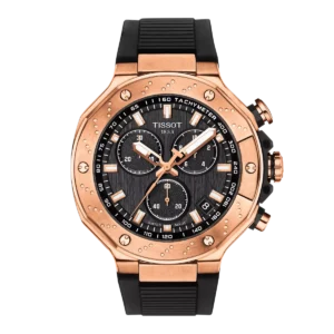 Tissot T Race Chronograph Black Dial Black Rubber Strap Watch For Men - T141.417.37.051.00