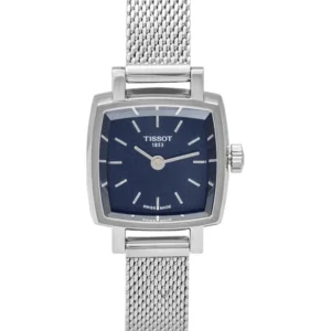 Tissot Lovely Square Blue Dial Silver Mesh Bracelet Watch For Women - T058.109.11.041.00
