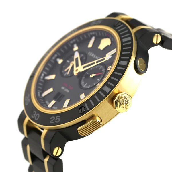 VCN040017_2 Versace V Extreme Pro Two Tone Dial Stainless Steel Strap Watch for Men - VCN040017