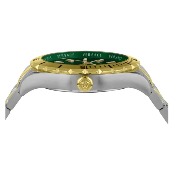 VE3A00720__STSTL__2_4e76bb7e-e469-4e5e-9fda-65bbf543a240 Versace Hellenyium Quartz Green Dial Two Tone Steel Strap Watch For Men - VE3A00720