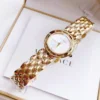VEBN00818_20_4 Versace V-Flare Quartz Silver Dial Gold Steel Strap Watch for Women - VEBN00818
