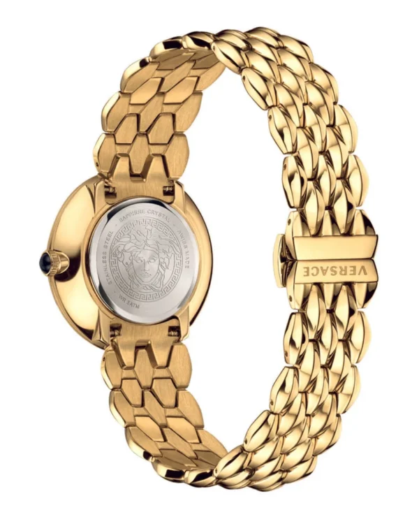 VEBN00818__CHAMP__5_1024x1024_47368844-edb6-4524-8229-29bfbb47d08f Versace V-Flare Quartz Silver Dial Gold Steel Strap Watch for Women - VEBN00818