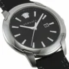 VELQ00119__2 Versace V Urban Black Dial Black Leather Strap Watch for Men - VELQ00119