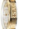 Versace V-Twist Silver Dial Red Leather Strap Watch for for Women - VELS00519
