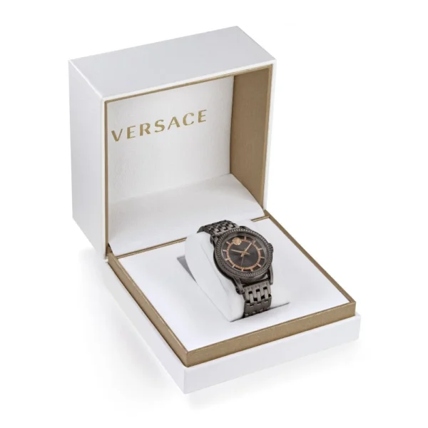 VEPO00520_box Versace Viamond Quartz Black Dial Grey Steel Strap Watch For Men - VEPO00520