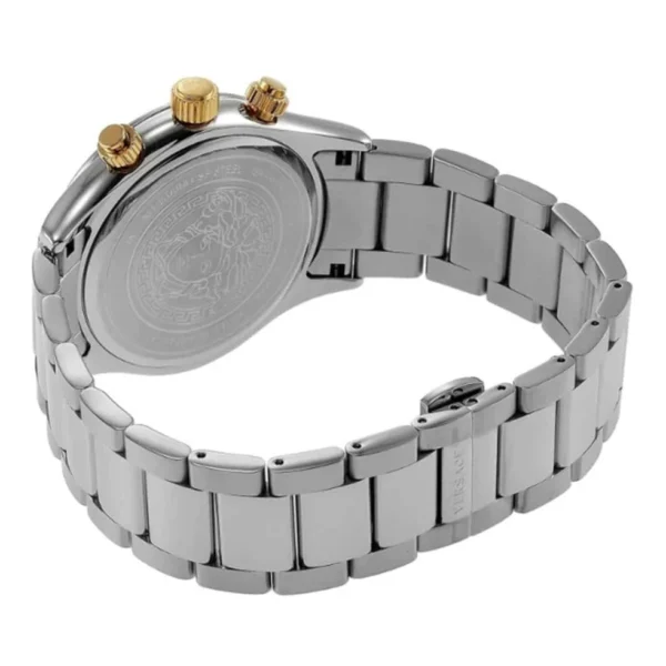 VEV700419-3 Versace Classic Chronograph Quartz Black Dial Silver Steel Strap Watch For Men - VEV700419