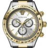 VEV700519 Versace Classic Chronograph Quartz Silver Dial Two Tone Steel Strap Watch For Men - VEV700519