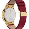 Versace Greca Silver Dial Red Leather Strap Watch for Women - VEVH00420