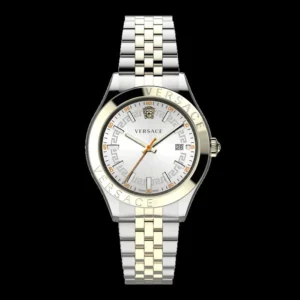 VEVK01121__1_a295ebfc-0b2d-44a8-a958-8b507b1f55a6 Versace Hellenyium Quartz Silver Dial Two Tone Steel Strap Watch For Men - VEVK01121