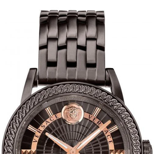 Versace-CODE-VEPO00520-zegarek-meski_2_1651645310 Versace Viamond Quartz Black Dial Grey Steel Strap Watch For Men - VEPO00520