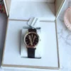 Versace Virtus Quartz Black Dial Black Leather Strap Watch for Women - VEHC00119