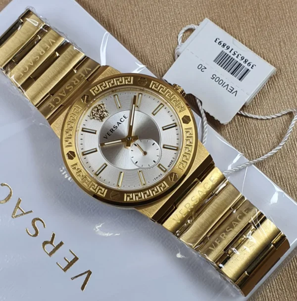 WhatsAppImage2023-05-12at4.04.29PM Versace Greca Silver Dial Gold Steel Strap Watch for Men - VEVI00520