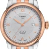 a Tissot T Classic Le Locle Automatic Silver Dial Two Tone Steel Strap Watch For Women - T006.207.22.038.00