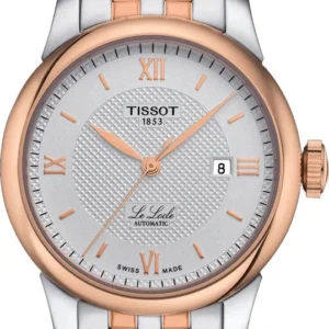 a Tissot T Classic Le Locle Automatic Silver Dial Two Tone Steel Strap Watch For Women - T006.207.22.038.00