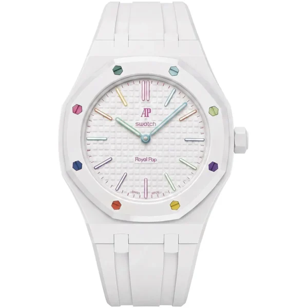 Audemars Piguet x Swatch Royal Pop Huit Blanc SSX03W100N Unisex White Dial Watch