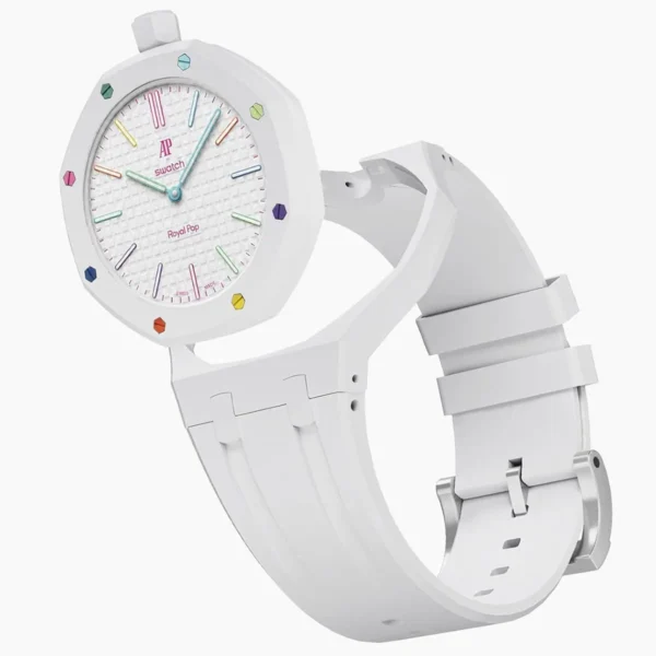 Audemars Piguet x Swatch Royal Pop Huit Blanc SSX03W100N Unisex White Dial Watch