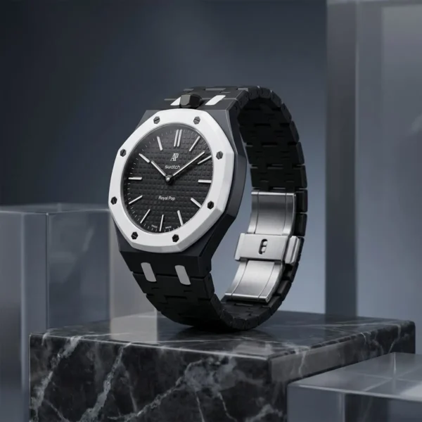 Audemars Piguet x Swatch Royal Pop OCHO NEGRO SSX03W101N Unisex Black Ceramic Watch