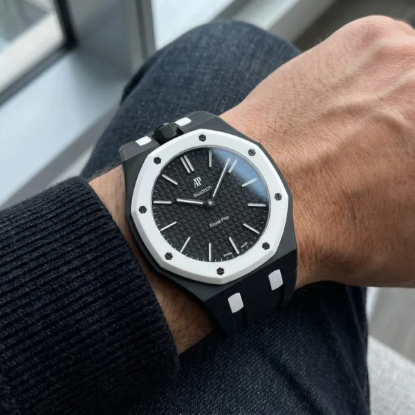 Audemars Piguet x Swatch Royal Pop OCHO NEGRO SSX03W101N Unisex Black Dial Watch