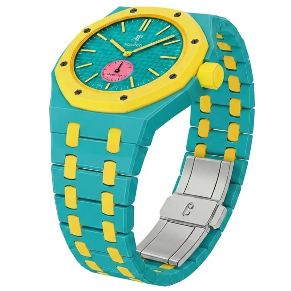 Audemars Piguet x Swatch Royal Pop OTG ROZ SSX03J100N Unisex Teal Ceramic Watch