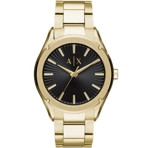 ax2801-armani-exchange-watch-men-black-dial-stainless-steel-metal-gold-strap-quartz-analog-three-hand-fitz Armani Exchange Watch For Men AX2801