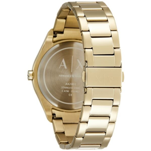 ax2801-armani-exchange-watch-men-black-dial-stainless-steel-metal-gold-strap-quartz-analog-three-hand-fitz_5 Armani Exchange Watch For Men AX2801
