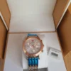 Versace Sport Tech Chronograph While Dial Two Tone Steel Strap Watch for Men - VELT00319