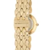 Versace V Flare Diamonds Silver Dial Gold Steel Strap Watch for Women - VEBN00918