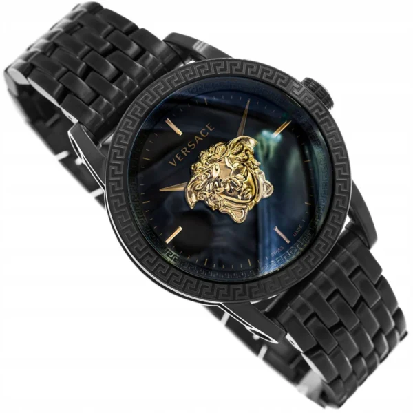 com_original_11cc49_046e7ffb4cb4b8f72eaf0370306c_4b931c81-1353-40f3-af6d-d2f9d29ff829 Versace Palazzo Empire Black Dial Black Steel Strap Watch for Men - VERD00518