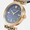 com_original_1e598e Versace Greca Meander Black Dial Black Leather Strap Watch for Women - VELW00420