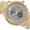 com_s1024_0c53d7 Versace V Circle Quartz Gold Dial Gold Mesh Bracelet Watch For Men - VBQ070017