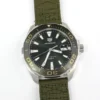 dial_503_1 Tag Heuer Aquaracer Black Dial Khakhi Green NATO Strap Watch for Men - WAY101E.FC8222