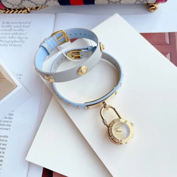 dong-ho-nu-verrsace-vedw00419-chinh-hang-yellow-dial Versace Medusa Lock Icon Quartz White Dial Blue Leather Strap Watch for Women - VEDW00419