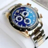Versace V-Ray Chronograph Quartz Blue Dial Two Tone Steel Strap Watch For Men - VE2I01021