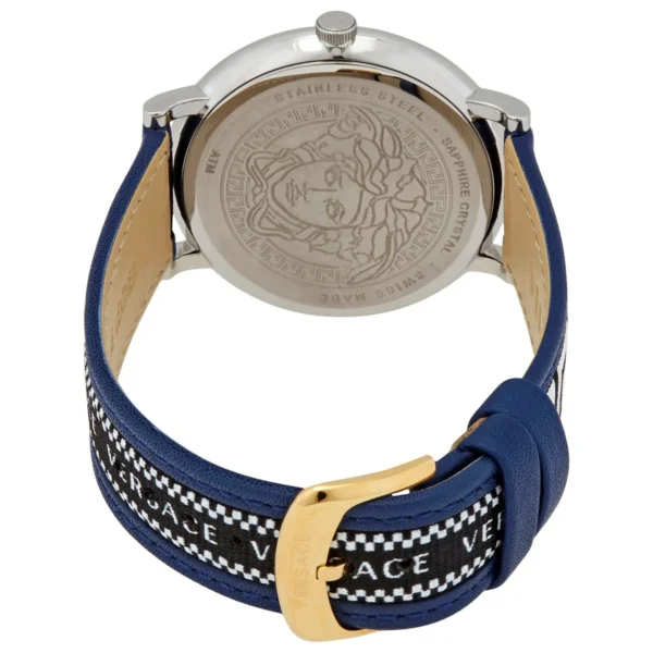 gcvlbdu2g2rwvrtwkfym_faaf3c41-6624-4f58-823f-360e1fb7b241 Versace V-Circle Black Dial Blue Leather Strap Watch for Men - VEBQ01419