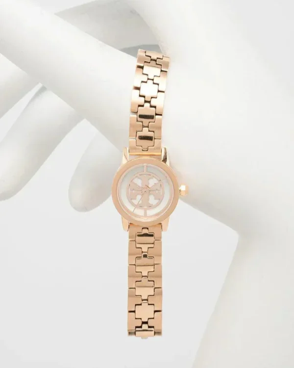 Tory Burch Reva Rose Gold Dial Rose Gold Steel Strap Watch for Women - TBW4043